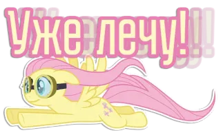 🕊 Fluttershy My Little Pony УЖЕ ЛЕЧУ!!! pony, cartoon, flying, animation, wings, cute telegram sticker