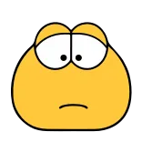 😭 verdrietig, geel, cartoon, blob, emoji telegram sticker