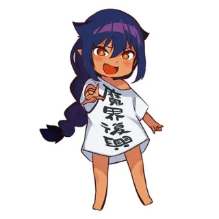 😋 魔界落語 Anime, Manga, Kartun, Chibi telegram sticker