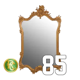 8️⃣ 85 espejo, marco dorado, ornamentado, número 85, reflejo, antiguo telegram sticker