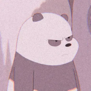 😤 Panda We Bare Bears アニメ, クマ, パンダ, 怒り, キャラクター telegram sticker