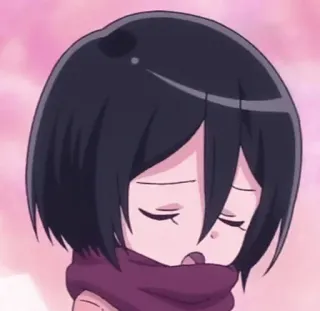 ©️ Mikasa Ackerman Attack on Titan アニメ, 進撃の巨人, ミカサ・アッカーマン, 漫画, アニメーション, キャラクター, マンガ whatsapp sticker