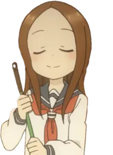 😌 Takagi Karakai Jōzu no Takagi-san Anime, estudante, desenho animado, personagem, Takagi telegram sticker