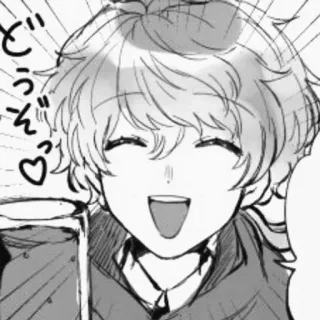 🌟 どうぞっ Anime, Manga, Szczęśliwy, Uśmiech, Serce, Kawaii telegram sticker