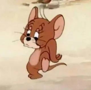 😞 Jerry Tom and Jerry dibujos animados, ratón, animación, mono, clásico telegram sticker