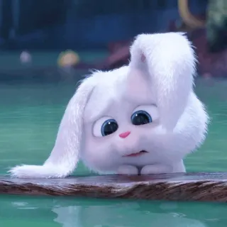 🍧 Snowball The Secret Life of Pets rabbit, bunny, animal, pet, cartoon, cute telegram sticker
