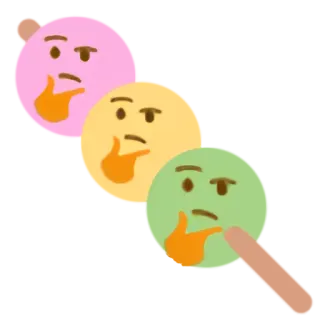 🤔 thinking, emoji, ponder, contemplative, thoughtful telegram sticker