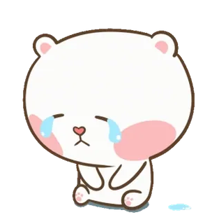 😭 ours, mignon, triste, pleurer, kawaii, dessin animé whatsapp sticker