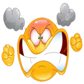 😤 enfadado, emoji, dibujos animados, irritado, enojado telegram sticker