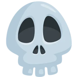 💀 crâne, squelette, mort, halloween, effrayant telegram sticker