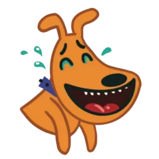 😅 cachorro, desenho animado, feliz, rindo, lágrimas, animal, fofo, adesivo telegram sticker