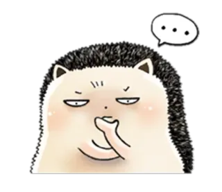 🤔 hérisson, mignon, penser, animal, dessin animé telegram sticker