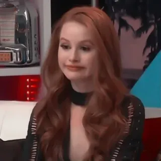 🙂 Madelaine Petsch femme, actrice, célébrité, cheveux roux, portrait telegram sticker
