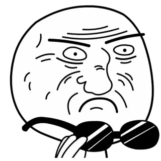 👀 มีม, แว่นกันแดด, Rage Face, มีมอินเทอร์เน็ต whatsapp sticker