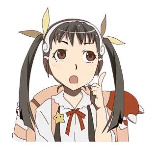 😮 애니메이션, 여자, 캐릭터, 일러스트, 귀여운, 카와이 telegram sticker