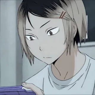 🧼 Kozume Kenma Haikyuu!! Anime, Haikyuu, Kenma, Kozume Kenma, Postać, Kreskówka, Naklejka telegram sticker