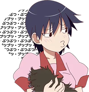 😗 Anime, Wanita, Imut, Cemberut, Perempuan, Kartun telegram sticker