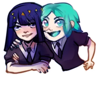 🤓 anime, Houseki no Kuni, Fosfofylliet, Cairngorm, schattig, vrienden telegram sticker
