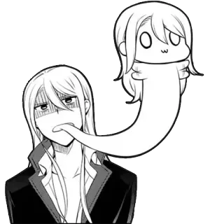 👻 Animé, Fantôme, Manga, Langue, Dessin animé whatsapp sticker