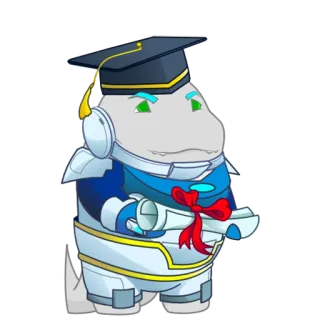 🤓 выпускной, диплом, выпускник, мультфильм, персонаж telegram sticker