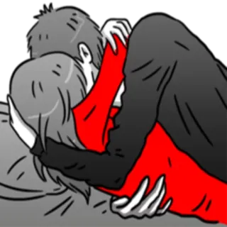 ❤️ coppia, amore, abbraccio, romanzo, abbracciare telegram sticker