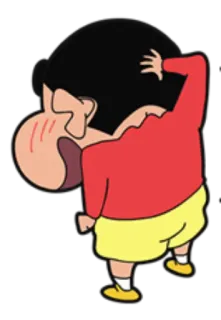 😜 Shin-chan Crayon Shin-chan Shin-chan, Crayon Shin-chan, Anime, Dibujos animados, Niño, Personaje telegram sticker