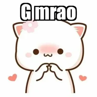 ⚜ Gmrao chat, mignon, kawaii, animal, dessin animé whatsapp sticker