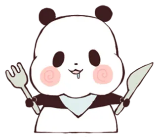 🤤 eten, schattig, eten, kawaii, hongerig telegram sticker