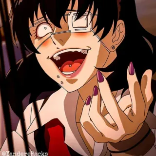 🥢 @YANDEREREACKS anime, character, woman, yandere whatsapp sticker