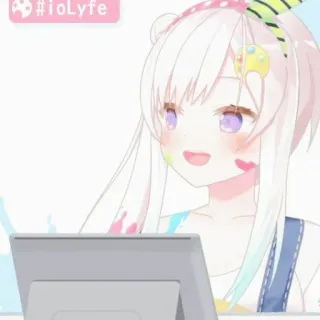 🐇 #ioLyfe Anime, Vtuber, Carino, Kawaii, Ragazza, Disegno, Pittura telegram sticker