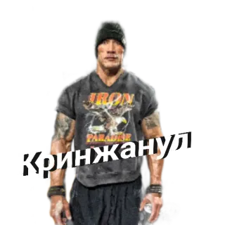 😖 Кринжанул the rock, dwayne johnson, actor, meme, russian telegram sticker