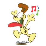 🐶 Odie Garfield オーディー, 犬, 漫画, ガーフィールド, コミック telegram sticker