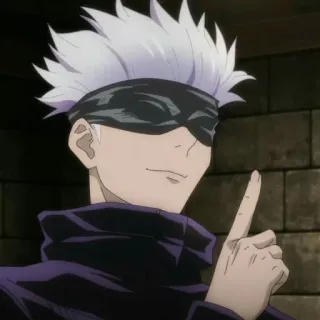 😏 Satoru Gojo Jujutsu Kaisen anime, manga, gojo, satoru, blindfold telegram sticker