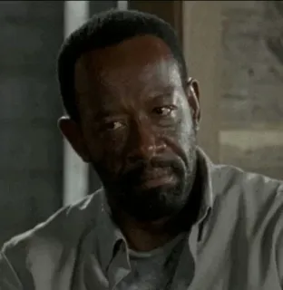 😒 Morgan Jones The Walking Dead smutny, poważny, serial, mężczyzna, zmartwiony telegram sticker