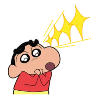 ✨ Shin-chan Crayon Shin-chan Dibujos animados, Anime, Emocionado, Shin Chan, Personaje, Feliz telegram sticker