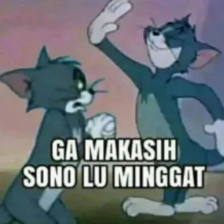 🤚 Tom and Jerry GA MAKASIH SONO LU MINGGAT telegram sticker