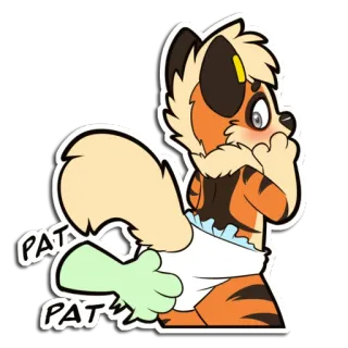 😳 Growlithe Pokémon PAT PAT Growlithe, Pokemon, Furry, Pat, Diaper, Cute, Cartoon, Sticker telegram sticker