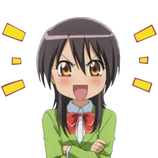 😝 Misaki Ayuzawa Kaichou wa Maid-sama! anime, maid, happy, cute, excited, girl telegram sticker