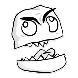 😫 meme, trollface, internet meme, comic telegram sticker