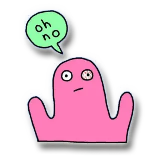 😵 oh no 漫画, ピンク, ブロブ, やばい, 吹き出し, パニック, 心配 telegram sticker