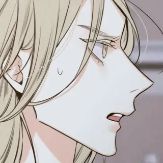 🧬 Anime, Manga, Personaje, Retrato, Rubio, Perfil lateral telegram sticker
