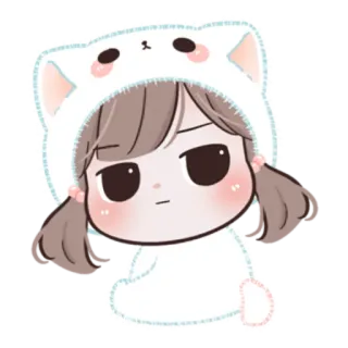 🍥 Desenho animado, Menina, Fofo, Kawaii, Adesivo, Anime whatsapp sticker