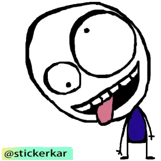 🤪 @stickerkar Dibujo animado, Personaje, Sticker telegram sticker