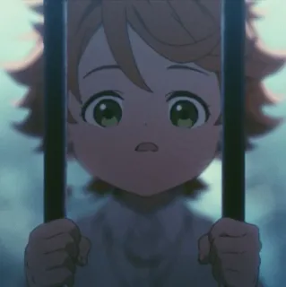 ⛓ Emma The Promised Neverland Anime, The Promised Neverland, Emma, Manga, Dibujos animados, Prisión telegram sticker