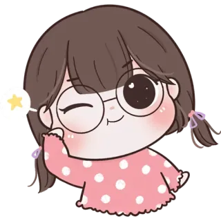 🧚‍♀ dibujos animados, chica, guiño, lindo, kawaii, anime telegram sticker
