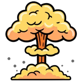 💣 Atompilz, Explosion, Atomar, Atombombe telegram sticker