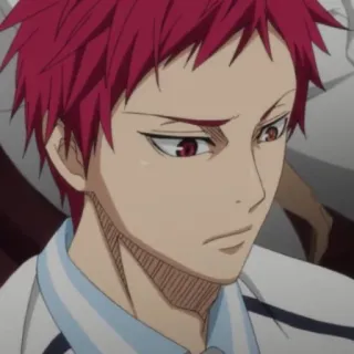 🧐 Akashi Seijuro Kuroko no Basket 애니메이션, 농구, 아카시, 빨간 머리, 만화 telegram sticker