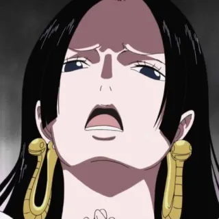 🥰 Boa Hancock One Piece Anime, Mulher, Personagem, Cobra, Brincos telegram sticker