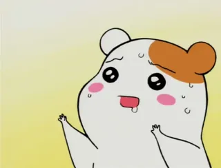 😐 Chomik, Anime, Słodki, Kawaii, Kreskówka, Spocony telegram sticker