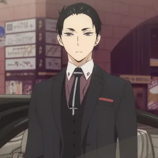 💵 Daisuke Kambe The Millionaire Detective Balance: Unlimited Anime, Detektiv, Millionär, Anzug, Gutaussehend, Ernst, Stoisch telegram sticker
